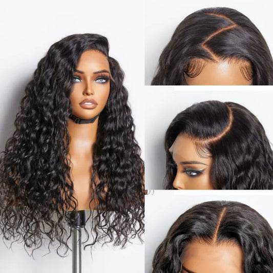 PartingMax Glueless Wig Water Wave 7x6 Closure HD Lace 100% Human Hair Wig Ready To Go