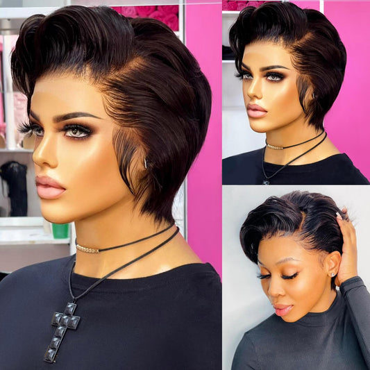 Super Hot Glueless Lace Pixie Cut Wig